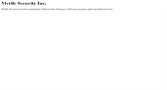 Desktop Screenshot of mettlesecurity.com